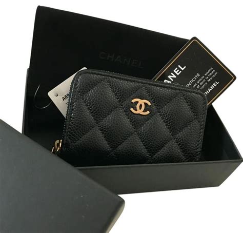 chanel zipper coin purse|Chanel flap card holder.